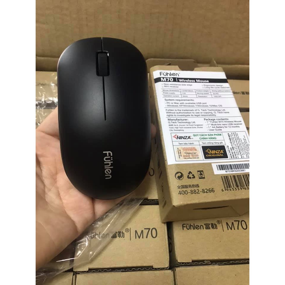 Chuột không dây fuhlen M70 black