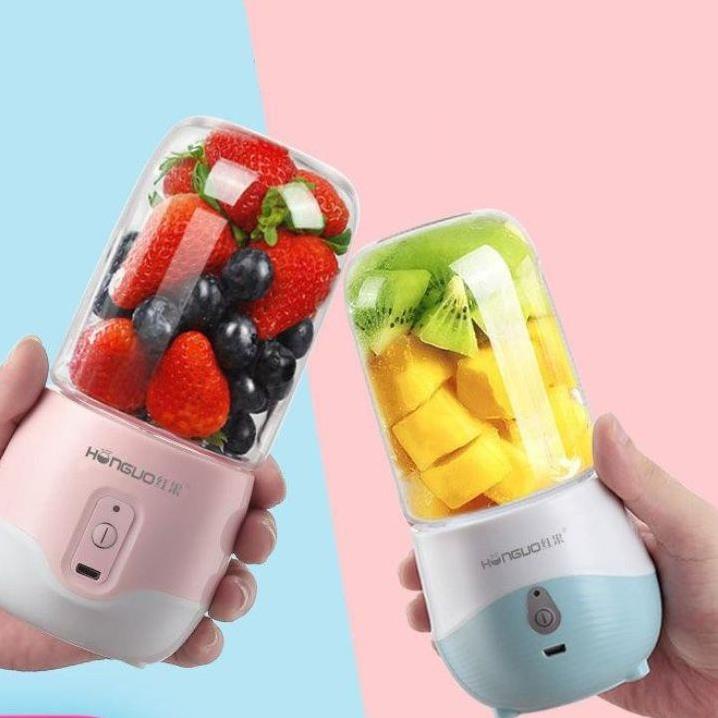 Máy xay sinh tố mini, máy say sinh tố cầm tay sạc tích điện honguo 300ml, dung tích 300ml, dung lượng pin 1200Mah
