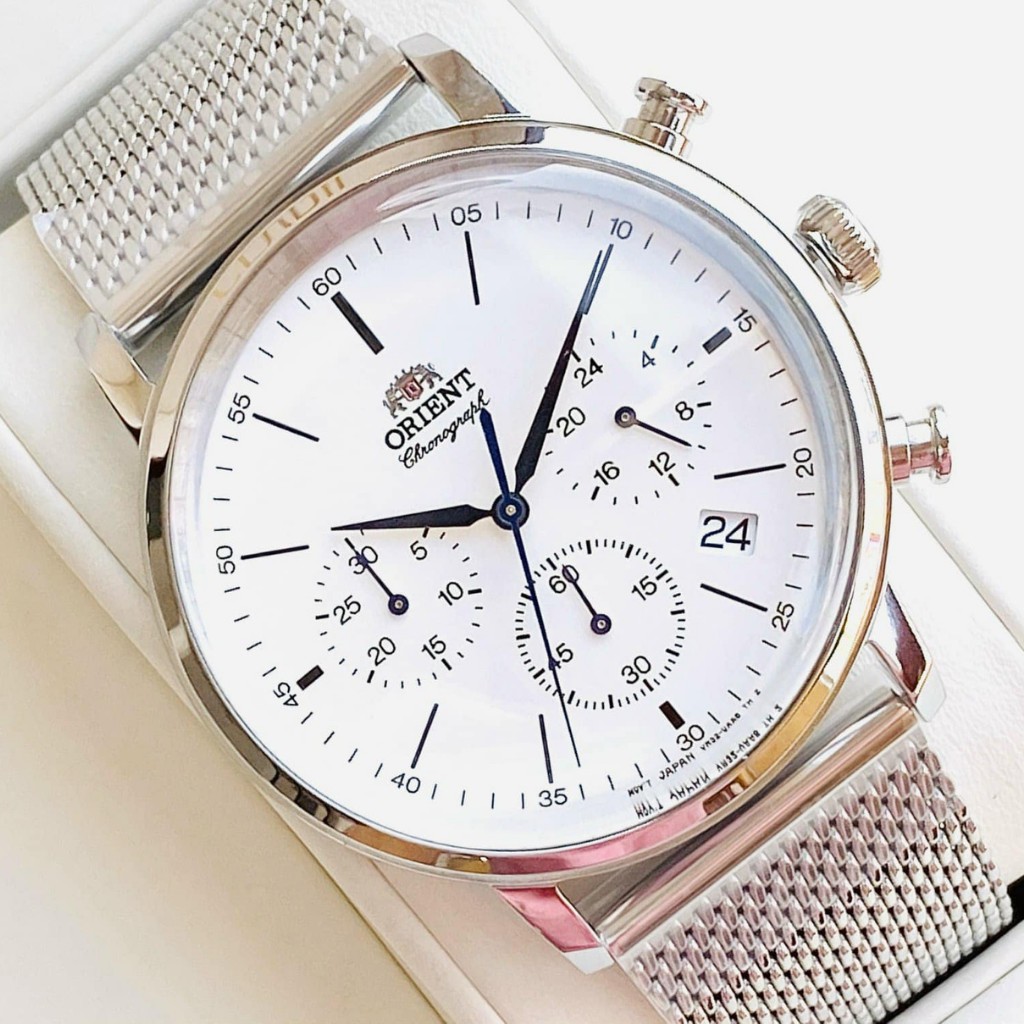 Đồng Hồ Nam Chính Hãng ORIENT Chronograph RA-KV0402S10B Tặng Dây Da Cao Cấp