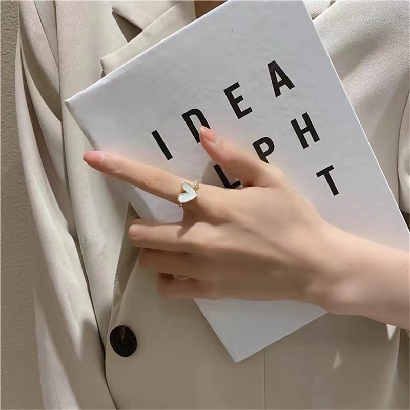 Nhẫn Hở Hình Trái Tim Phong Cách Cổ Điển Sang Trọng Thời Trang Cho Nữ