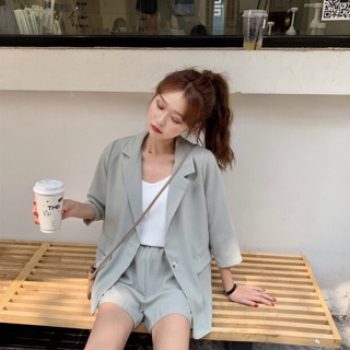 Set blazer và quần short ulzzang