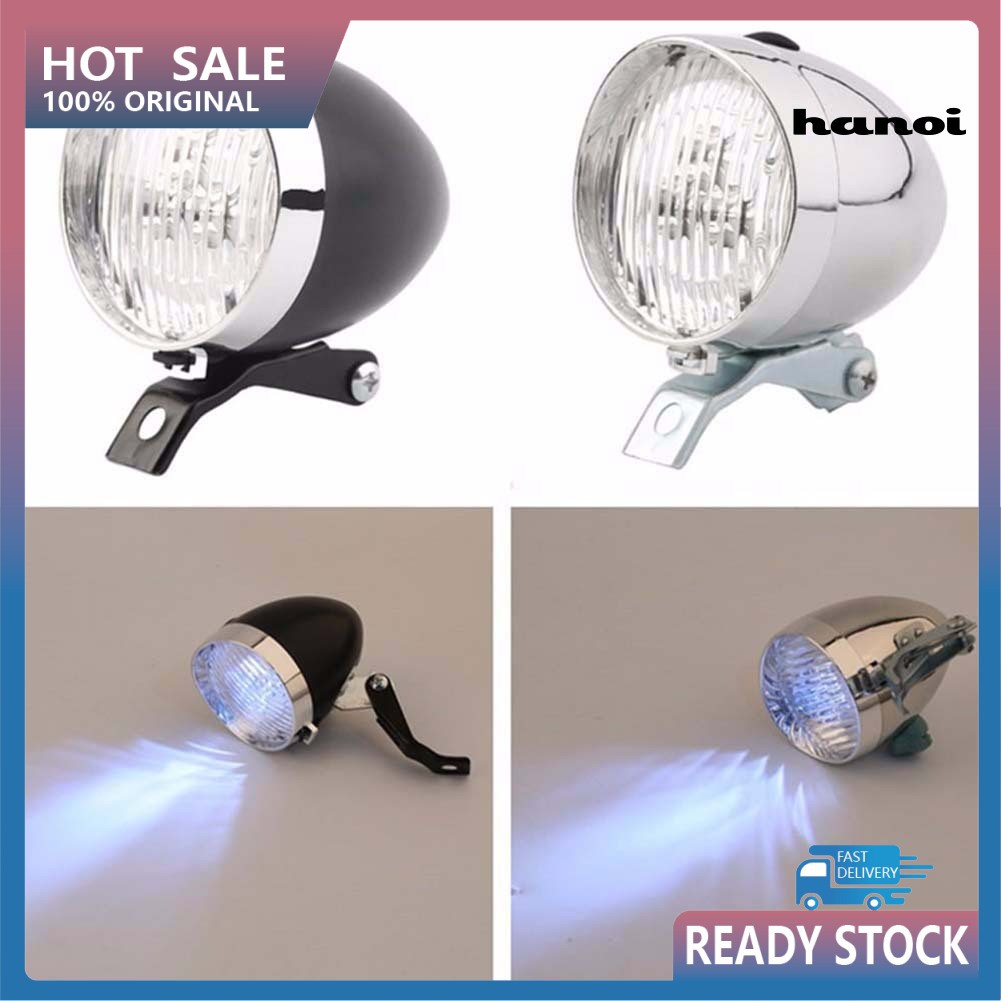 Đèn Pha Xe Đạp 3 Bóng Led Cổ Điển