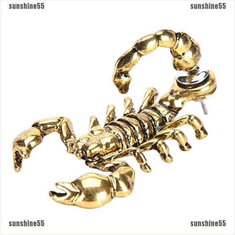1 Khuyên Tai Kim Loại Hình Bọ Cạp 3d Thời Trang Nam Nữ