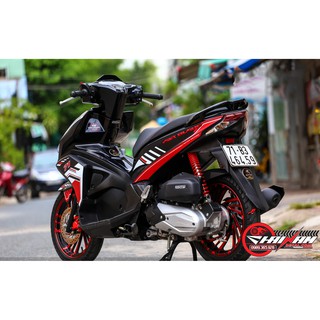 Tem Trùm Air Blade Vạch Đen Trắng Đỏ
