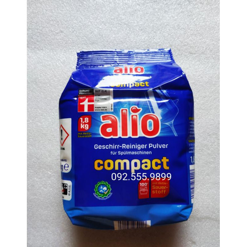 Combo bột rửa bát Alio (1.8kg) + bóng Somat 750ml và muối Somat 1,2kg