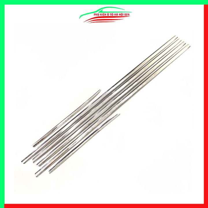 Bộ nẹp viền chân kính cong kính Land Cruiser Inox sáng bóng chuẩn form xe