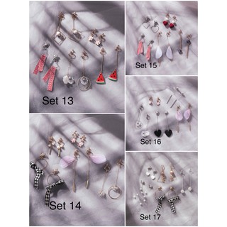 Set Bông Tai Kẹp Theo Ảnh Cực Xinh Không Cần Xỏ Lỗ Tai