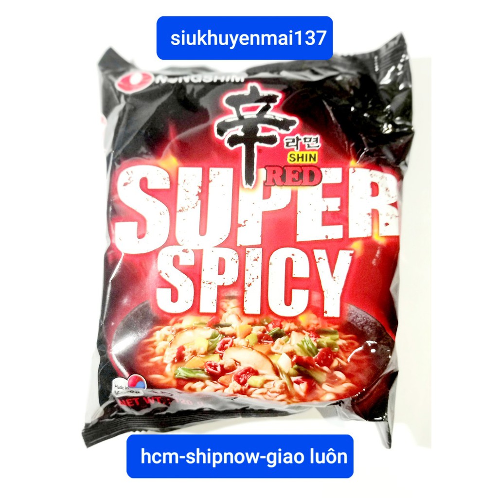 mì shin siêu cay 120 gr gói- nongshim. dạng nước.3.2022