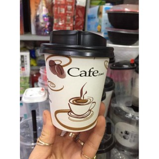 100 cốc giấy giữ nhiệt có nắp 8OZ&12OZ&16OZ (250ml,350ml,500ml)