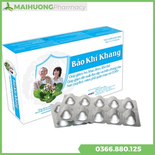[Chính Hãng , Mua 6 Tặng 1] Bảo Khí Khang hộp 20 viên ,phòng ngừa và hỗ trợ điều trị bệnh viêm phế quản mạn, hen.