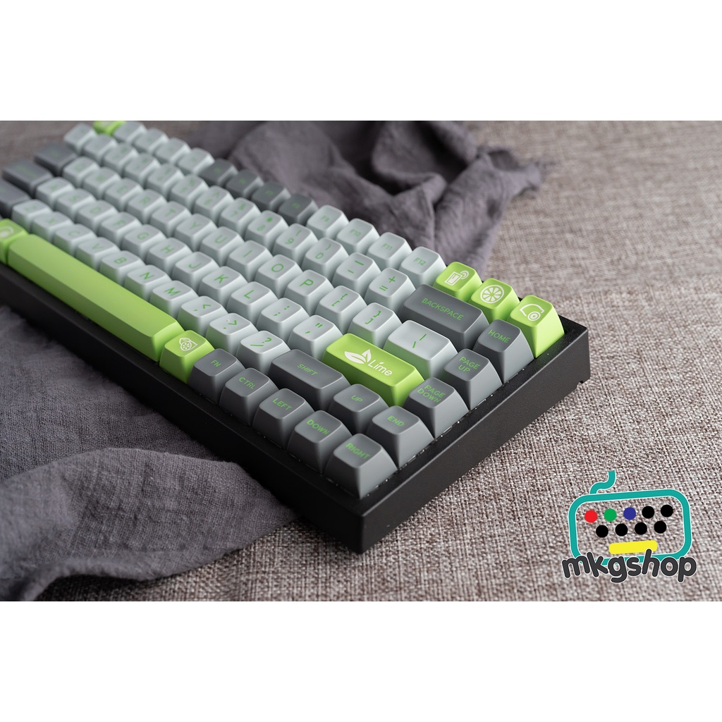 Keycap SA Lime, in doubleshot không mờ chữ, 187 nút bàn phím cơ
