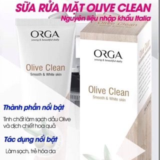 Sữa rửa mặt olive clean