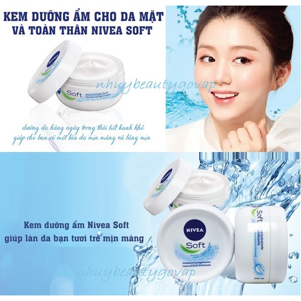 Kem Dưỡng Ẩm Nivea Của Đức Refreshingly Soft Moisturising Cream Face Body & Hand 200ml.