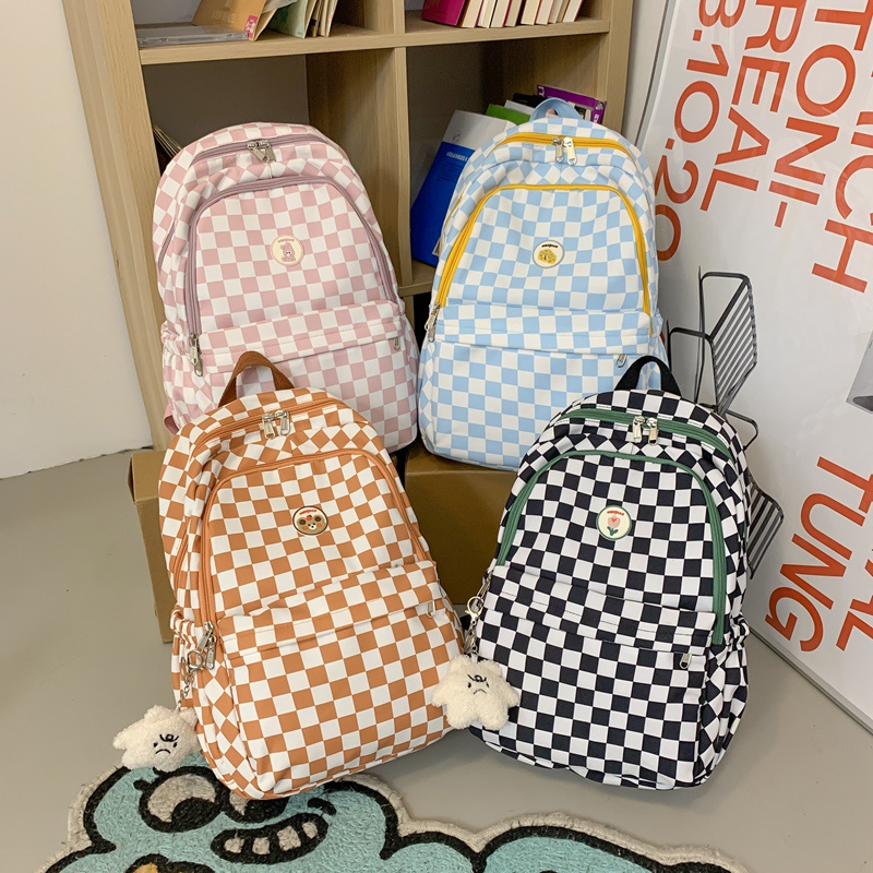 Ba lô PRETTYZYS sức chứa lớn 14 inch phong cách Hàn Quốc 2022 đi học dành cho nữ tuổi teen