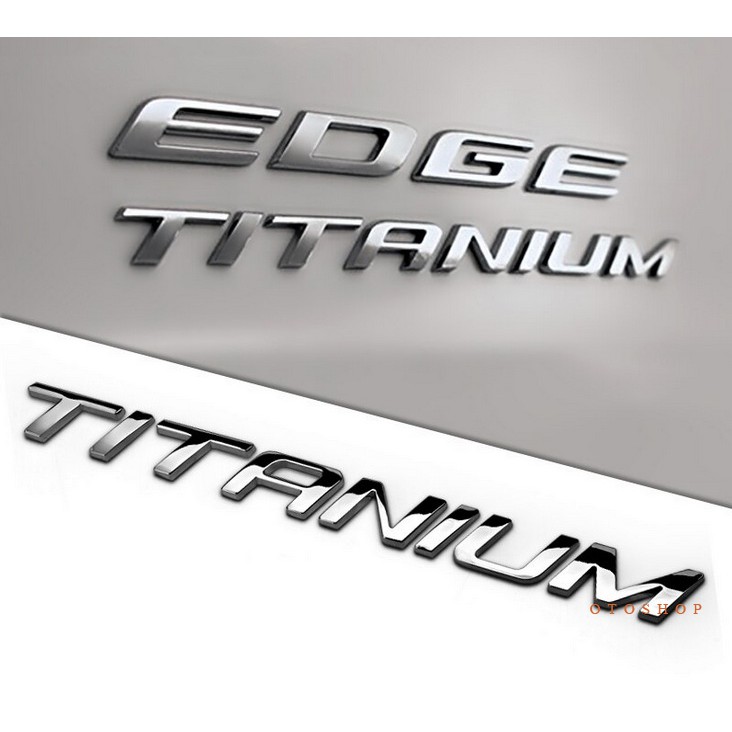 Tem chữ TITANIUM trang trí xe