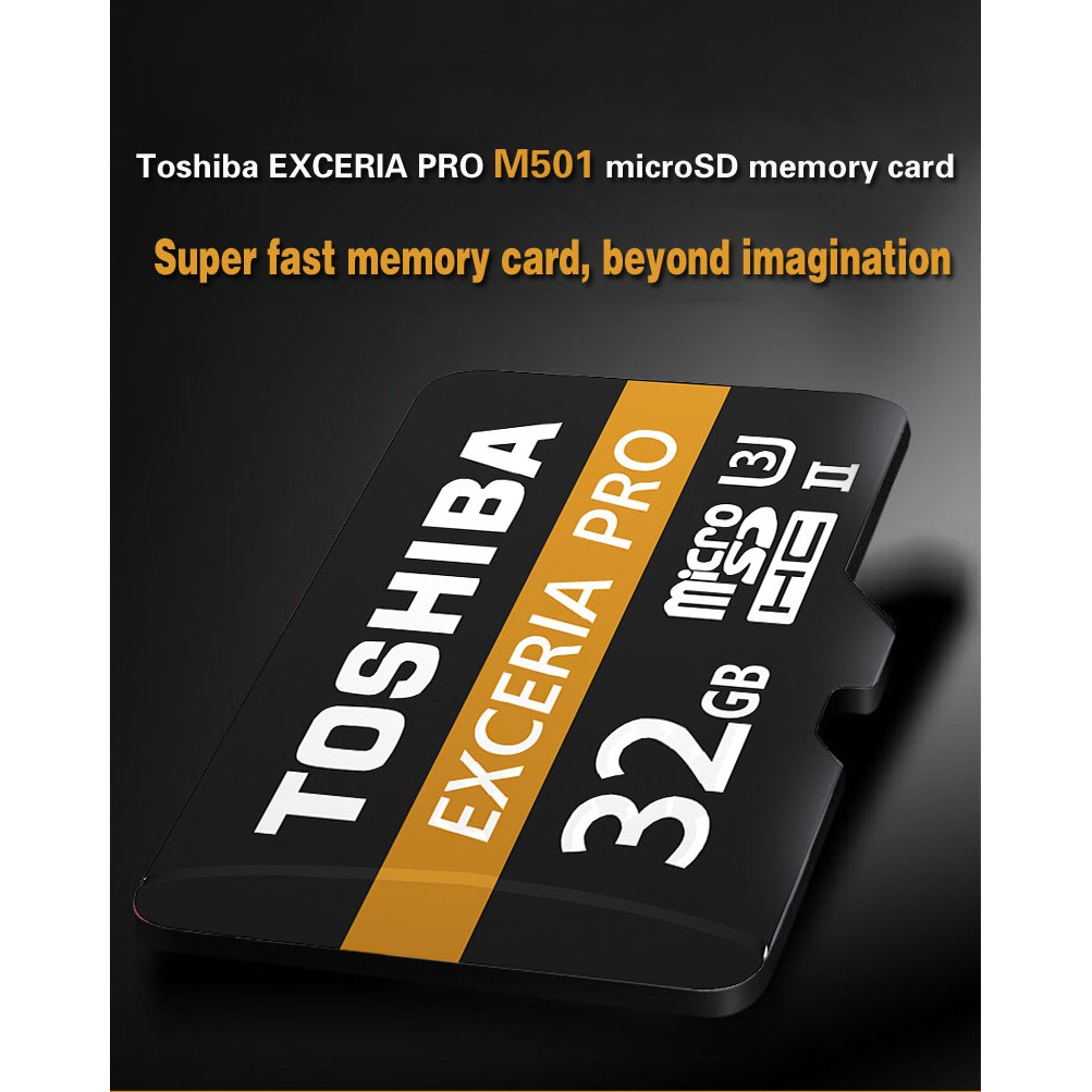 Thẻ nhớ MicroSDHC Toshiba Exceria Pro M501 32GB UHS-II U3 4K R270MB/s W150MB/s (Đen)