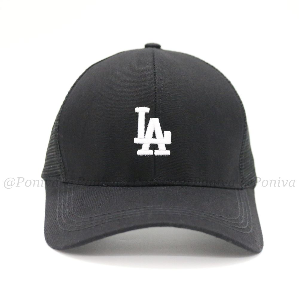 Mũ lưỡi trai ❤️ Nón kết thêu chữ L/A phối lưới cực ngầu chất kaki cao cấp form unisex Thời trang PONIVA siêu hot