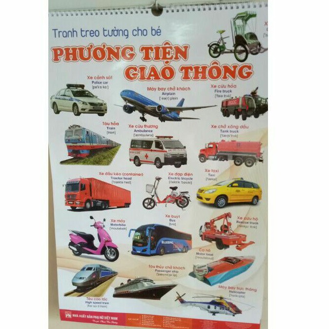 Bộ tranh treo tường 12 chủ đề, song ngữ anh - việt, dochoigo.vn