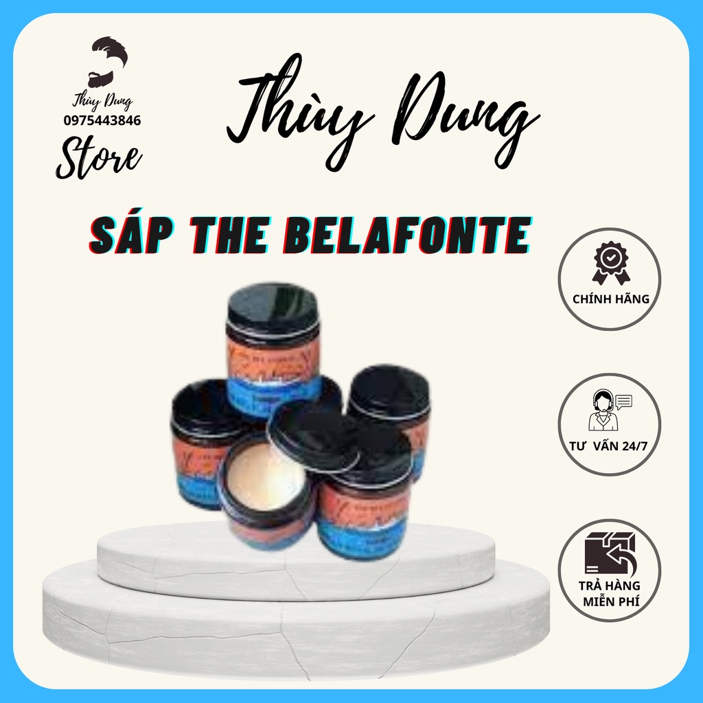 Sáp vuốt tóc THE BELAFONTE CLAY 100gr tạo kiểu giữ nếp cho tóc. HÀNG CHÍNH HÃNG