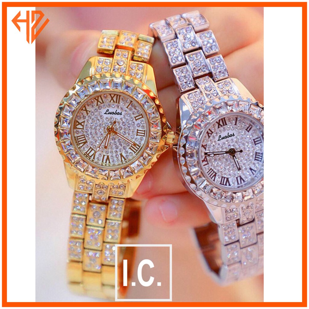 ĐỒNG HỒ NỮ LUOBOS MẶT ĐÍNH HẠT XOÀN DHK204 CỰC ĐẸP HOT 2020 | BigBuy360 - bigbuy360.vn