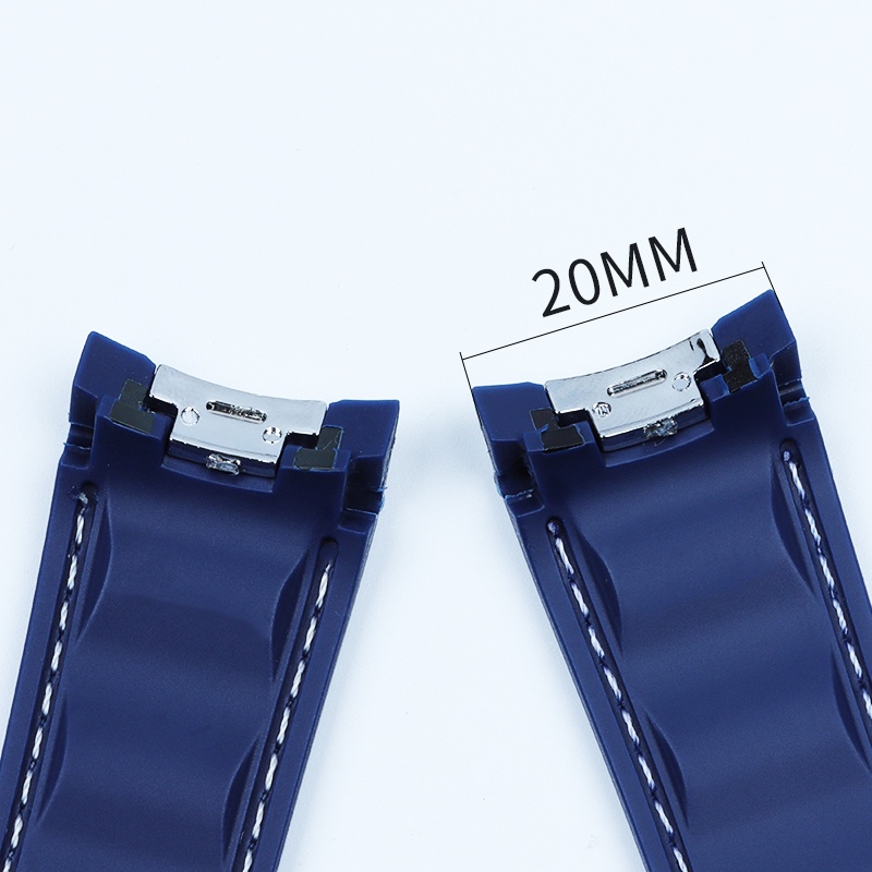 Dây Đeo Đồng Hồ Bằng Cao Su Silicone Đầu Cong 20mm Cho Ome GA Strap Seamaster 300 AQUA TERRA AT150 8900