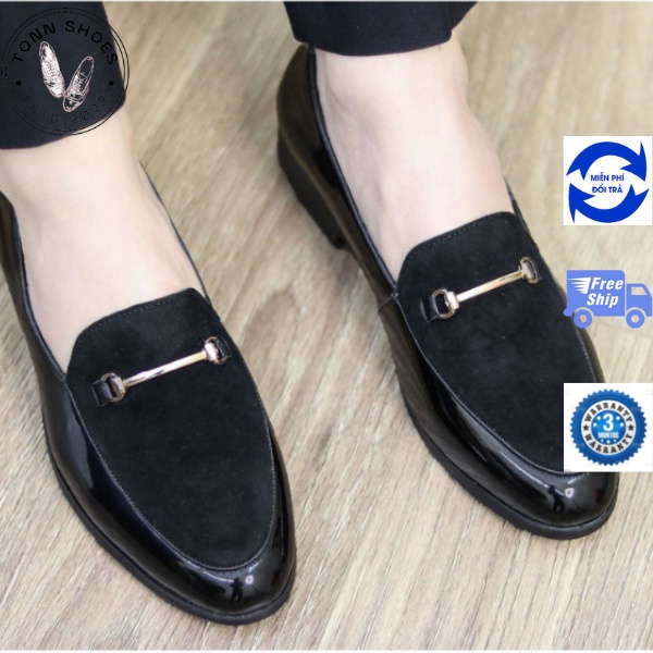 Giày lười nam da bóng,da lộn , đế khâu bền bỉ trên những chặng đường