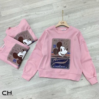 Áo nỉ mickey hồng