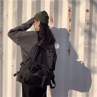 Balo Full Black có quai cài trước ngực