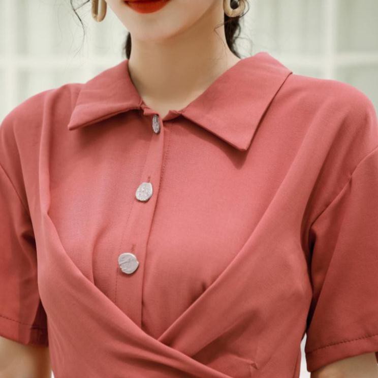 Đầm Hồng San Hô Jin Daban - phong cách Vintage - Hàng Cao Cấp (có sẵn kèm ảnh thật hình cuối) | BigBuy360 - bigbuy360.vn