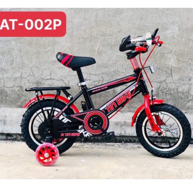 Xe đạp trẻ em 16 inch - cho bé 5-7 tuổi cao cấp kèm bánh phụ hình thật