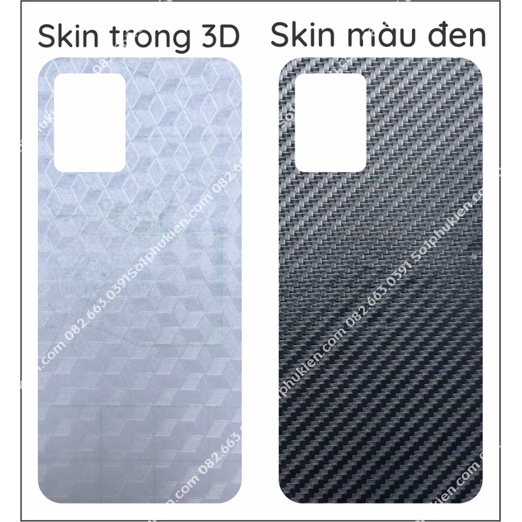 Miếng dán mặt lưng skin carbon Vivo Y21 Y21s Y33s