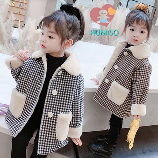 ÁO Blazer Lông Cho Bé Gái Phong Cách Hàn Quốc Áo Khoác Dạ Tweed Trẻ Em Từ 10 Đến 25Kg