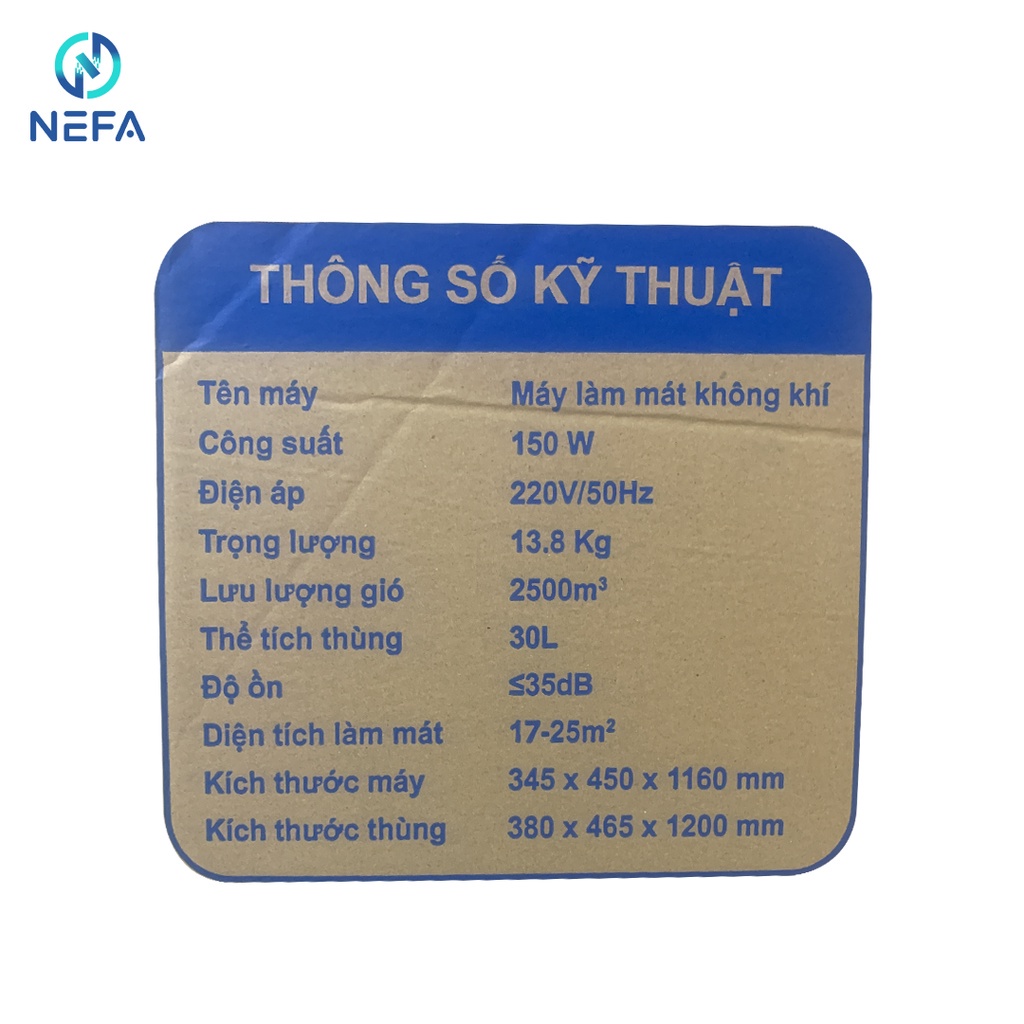Quạt Điều Hòa NF30K Giúp Làm Mát Không Khí, Quạt Hơi Nước Có Chức Năng Hẹn Giờ NEFA