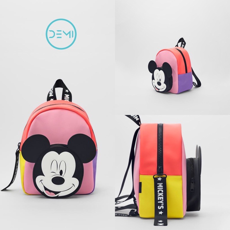 Balo cho bé Zara Mickey sắc màu [Hàng xuất dư]