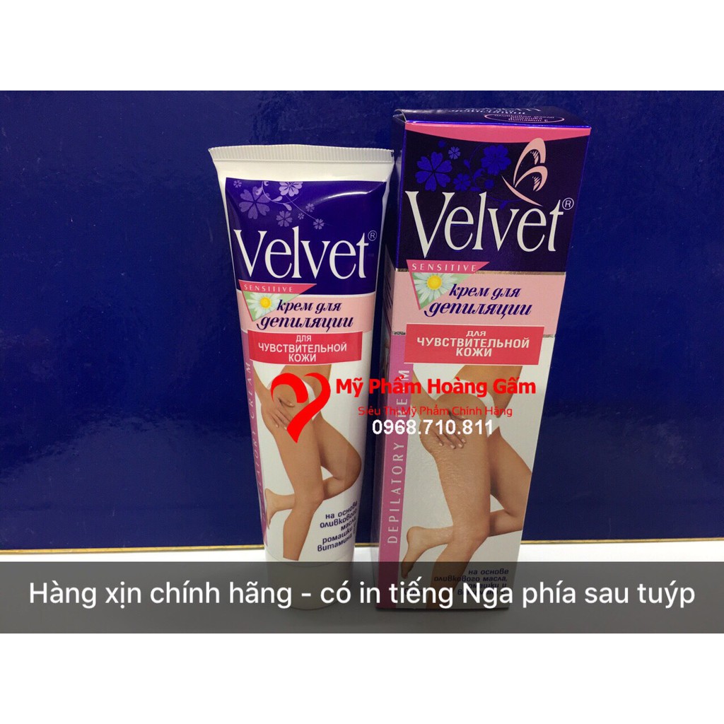 {Chính hãng - Ảnh thật} Kem tẩy lông Velvet Nga 100ml - hàng xịn nội địa full size của Nga