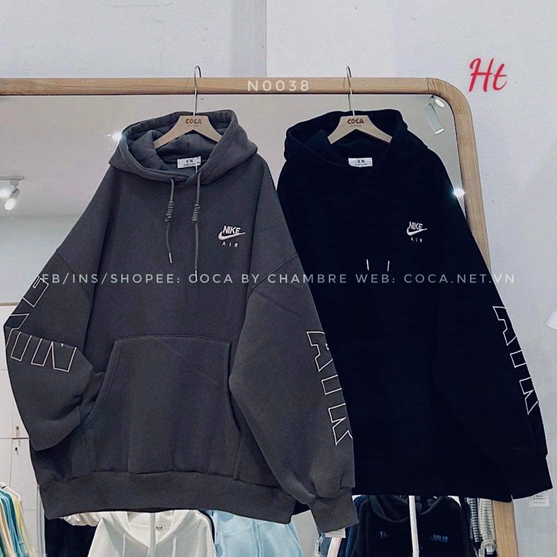 Áo hoodie lô gô ngực chữ hai cánh tay HT12 | WebRaoVat - webraovat.net.vn