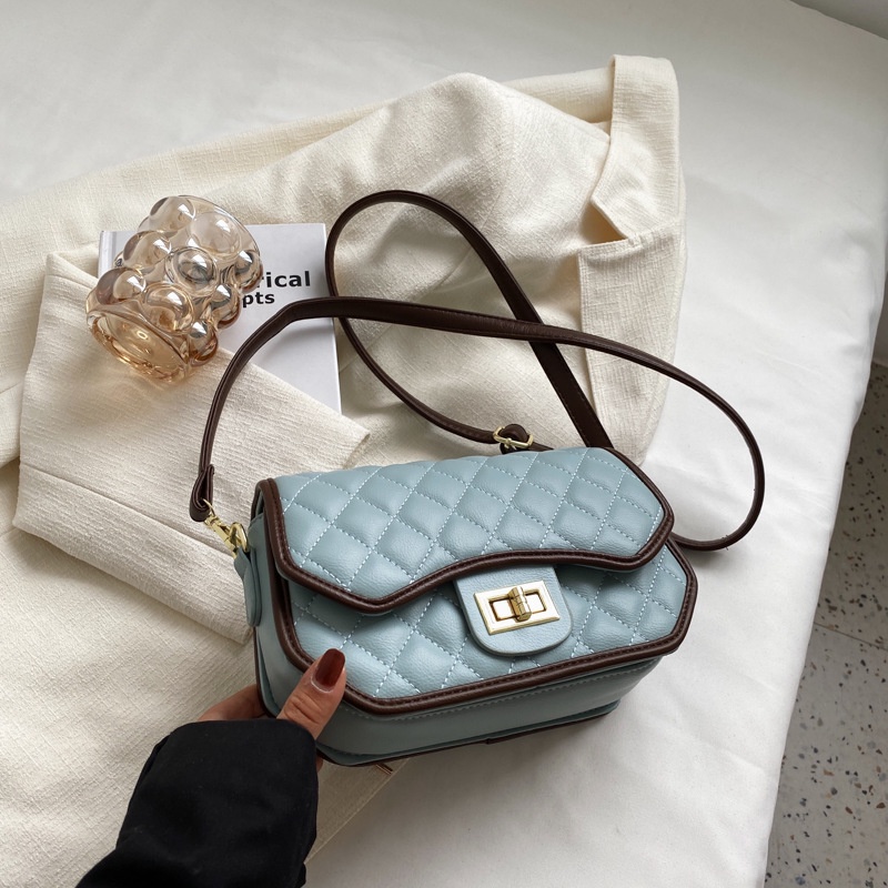 Túi đeo vai IELGY dáng vuông size nhỏ thêu họa tiết độc đáo thời trang cho nữ