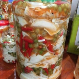 Măng muối tỏi,ớt.Măng muối móc mật,tỏi,ớt