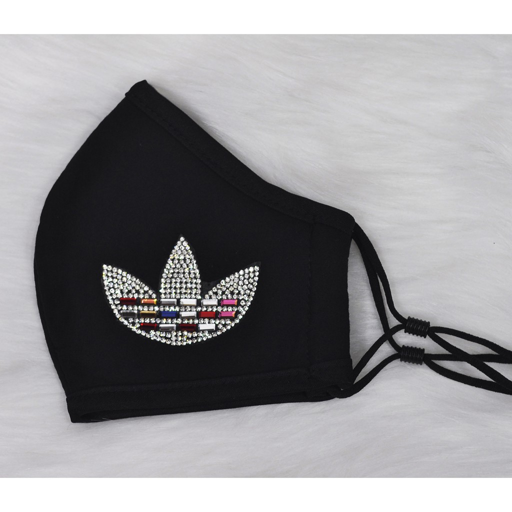 Khẩu trang cotton 2 lớp đính đá, dây rút | BigBuy360 - bigbuy360.vn