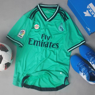 Áo bóng đá CLB Real Madrid xanh ngọc 2019-2020 cao cấp