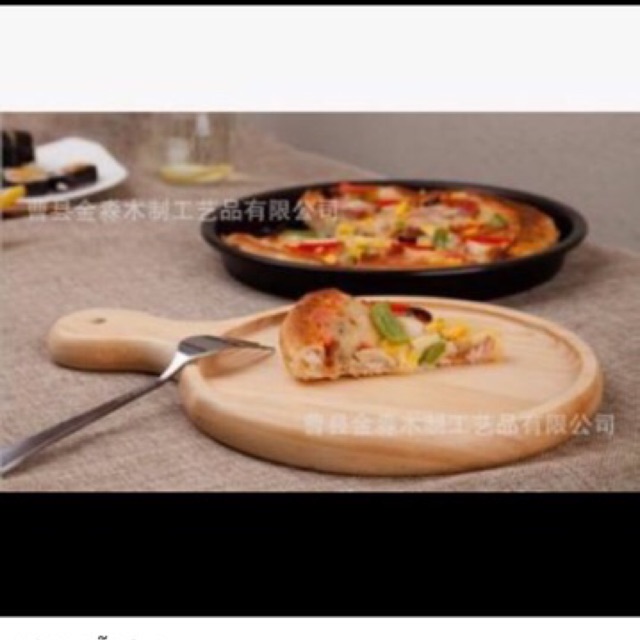 Khay gỗ đựng bánh piza 20cm