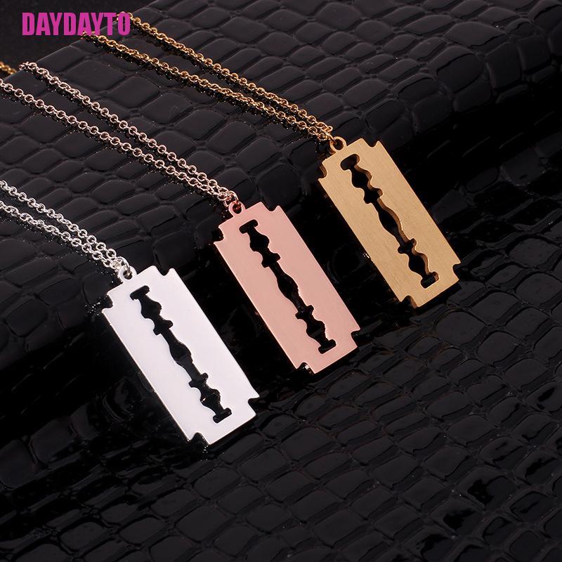 Dây Chuyền Mặt Hình Dao Cạo Bằng Thép Không Gỉ