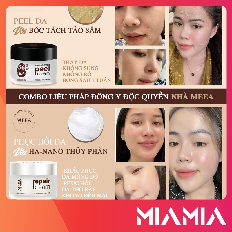 Combo Peel Da Tảo Sâm 36 Vị + Kem Face Phục Hồi Da HA MeeA Organic