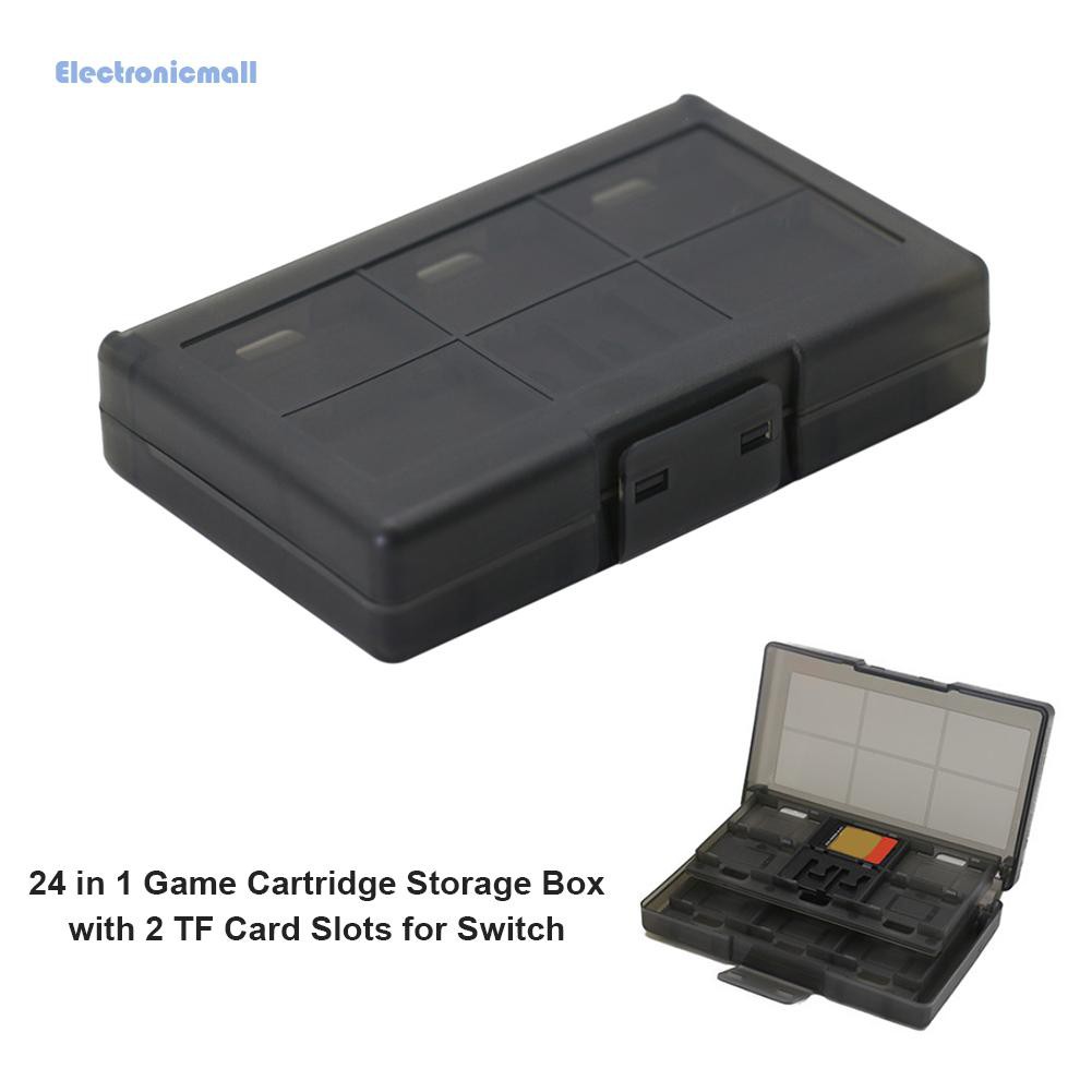 Hộp Đựng Thẻ Game Điện Tử Nhựa Cứng 24 Trong 1 Có 2 Khe Cắm Thẻ Nhớ Tf | BigBuy360 - bigbuy360.vn