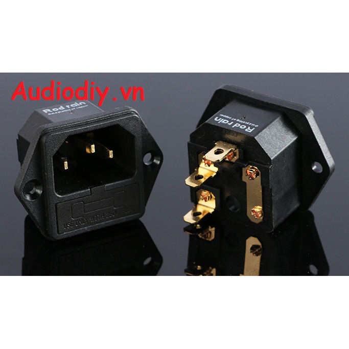 Jack nguồn cầu chì mạ vàng