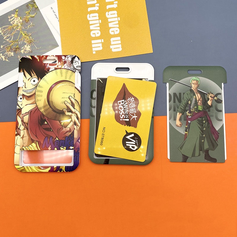 Dây Đeo Thẻ ID/Thẻ ID Bằng Silicon Họa Tiết Hoạt Hình One Piece Luffy