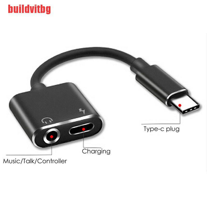 Dây Cáp Sạc Chuyển Đổi Tai Nghe 2 Trong 1 Type-C Sang 3.5mm Aux Usb Cvq