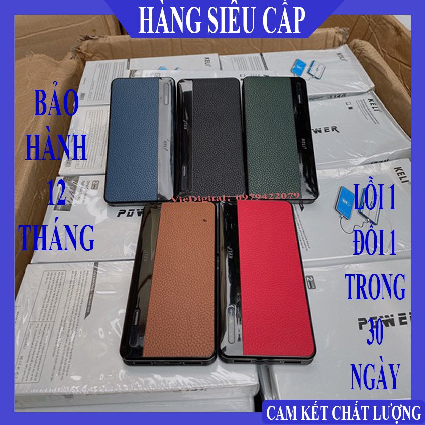 Sạc Dự Phòng, Pin Sạc Dự Phòng Keli Dung Lượng Chuẩn 10000mAh, Sạc Nhanh, Thiết Kế Đẹp, Sang Trọng
