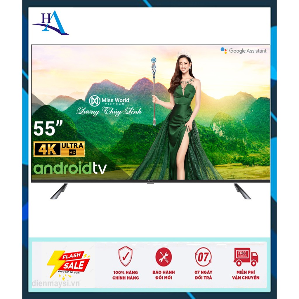 Android Tivi 4K Casper 55 Inch 55UG6300 (Miễn phí giao tại HCM-ngoài tỉnh liên hệ shop)