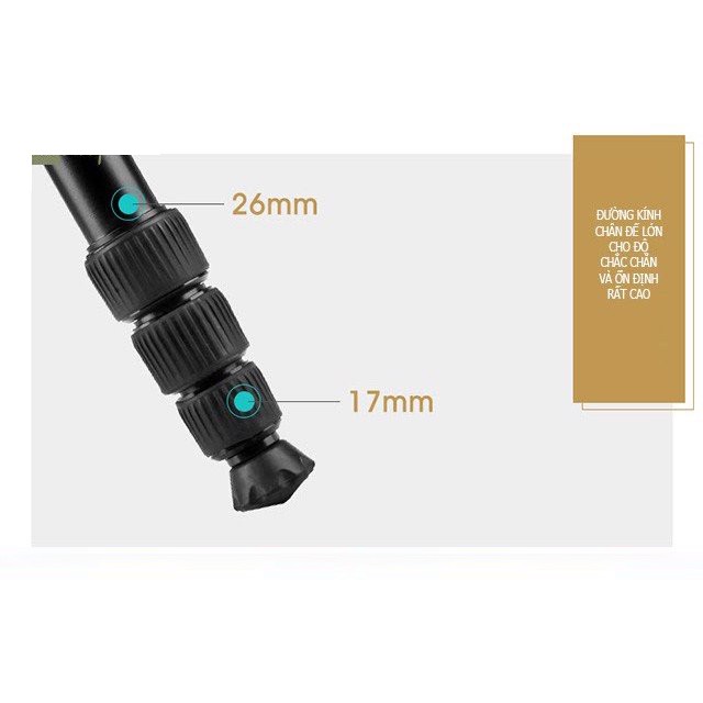 Chân đế tripod máy ảnh Weifeng WF-6620A (1.6m)